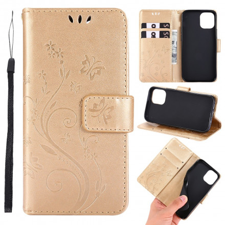 Capa para iPhone 13 Borboletas em Flores