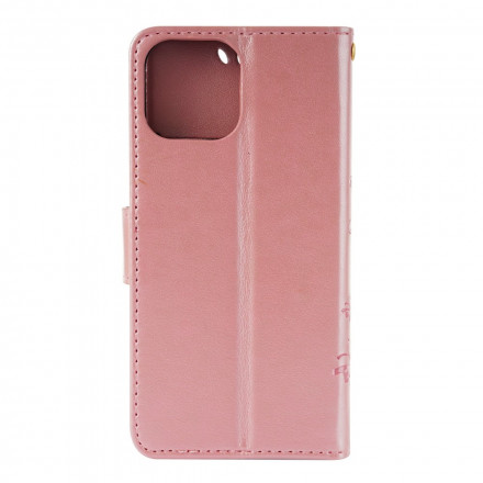 Capa para iPhone 13 Borboletas em Flores