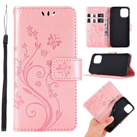 Capa para iPhone 13 Borboletas em Flores