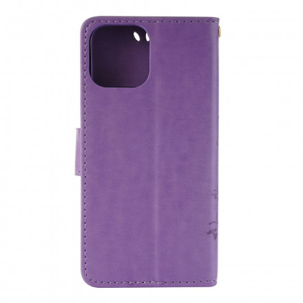 Capa para iPhone 13 Borboletas em Flores
