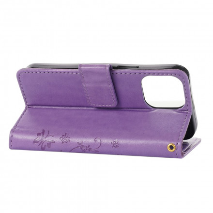 Capa para iPhone 13 Borboletas em Flores
