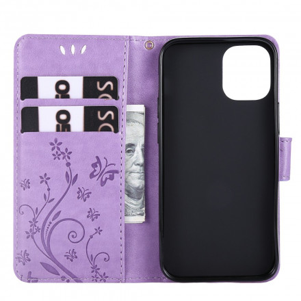 Capa para iPhone 13 Borboletas em Flores