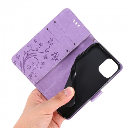 Capa para iPhone 13 Borboletas em Flores