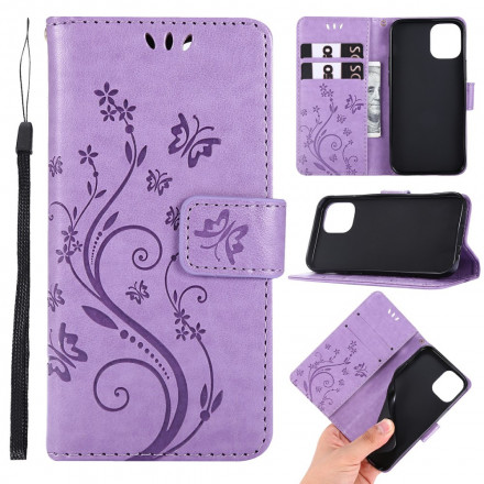 Capa para iPhone 13 Borboletas em Flores