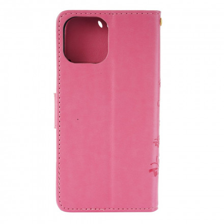 Capa para iPhone 13 Borboletas em Flores