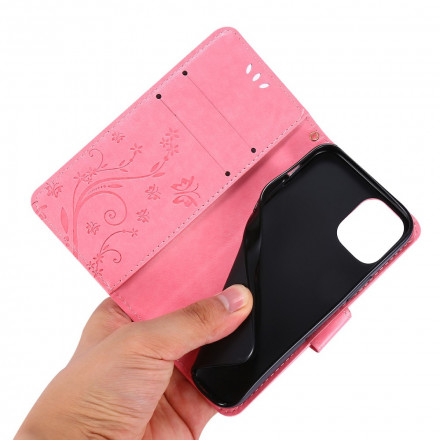 Capa para iPhone 13 Borboletas em Flores