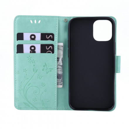 Capa para iPhone 13 Borboletas em Flores
