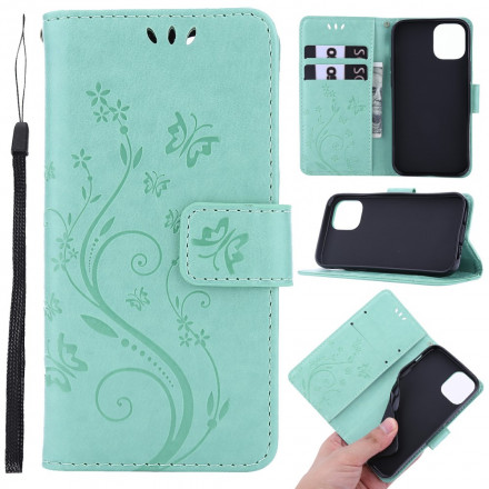 Capa para iPhone 13 Borboletas em Flores