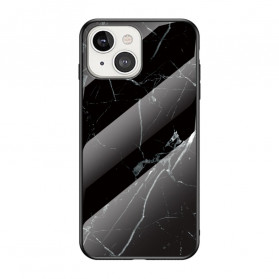 iPhone 13 Capa de Mármore Cores do Mármore Vidro Temperado