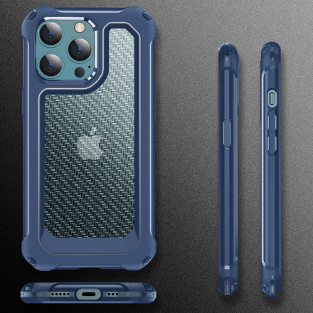 iPhone 13 Capa transparente de fibra de carbono