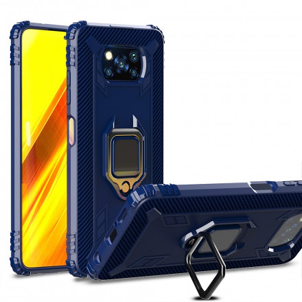 Poco X3 / X3 Pro / X3 NFC Ring e Capa de Fibra de Carbono