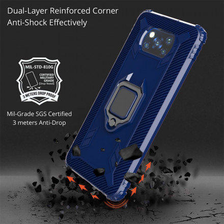 Poco X3 / X3 Pro / X3 NFC Ring e Capa de Fibra de Carbono