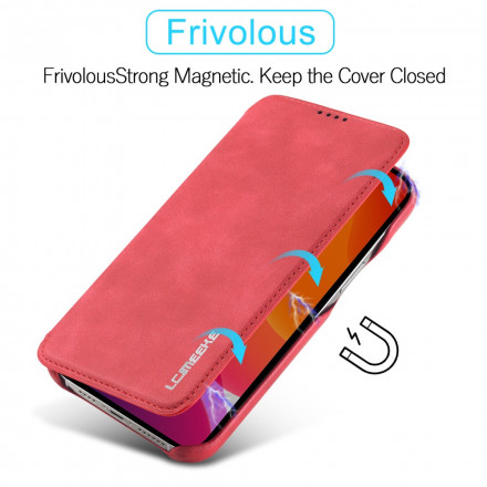 Tampa Flip Cover iPhone 13 Efeito Couro Simples LC.IMEEKE