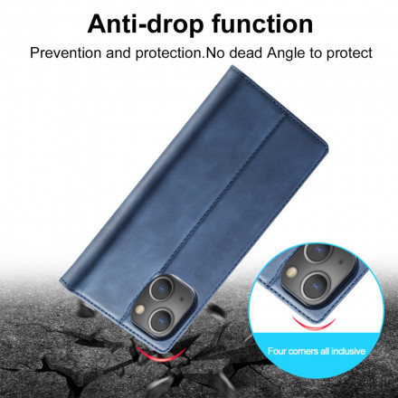 Tampa Flip Cover iPhone 13 LC.IMEEKE Efeito Couro