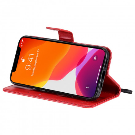 Capa para iPhone 13 Árvore e Gato com Lanyard