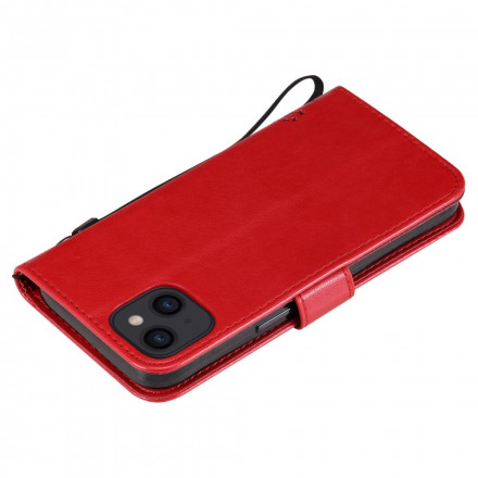 Capa para iPhone 13 Árvore e Gato com Lanyard