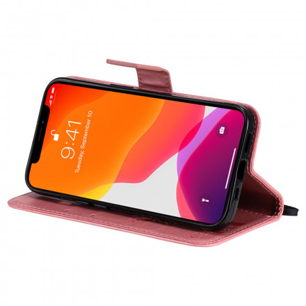 Capa para iPhone 13 Árvore e Gato com Lanyard