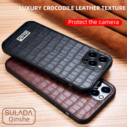Capa para iPhone 13 Crocodile Skin Effect SULADA