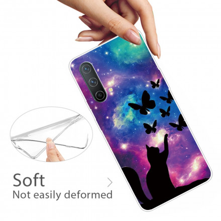 OnePlus Nord CE 5G Case Cat and Butterflies In Space