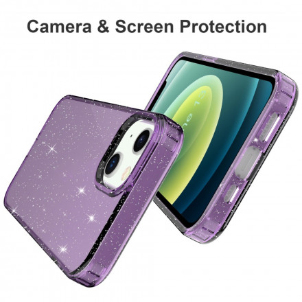 Capa de design do iPhone 13 Clear Glitter