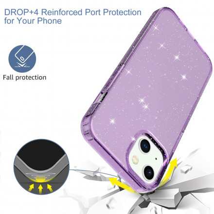 Capa de design do iPhone 13 Clear Glitter
