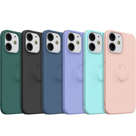 iPhone 13 Capa de silicone com suporte e correia