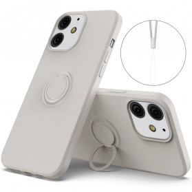 iPhone 13 Capa de silicone com suporte e correia