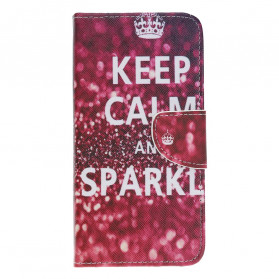 Capa Motorola Edge 20 Lite Keep Calm and Sparkle