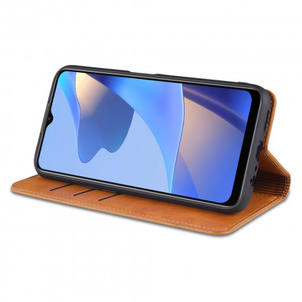 Capa de Couro em Oppo a A16 / A16s Estilo AZNS