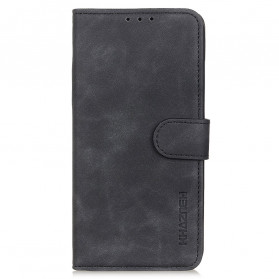 Capa para o efeito KHAZNEH da Motorola Edge 20 Lite Vintage Leather Effect
