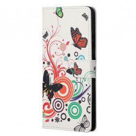Capa Motorola Edge 20 Borboletas e Flores