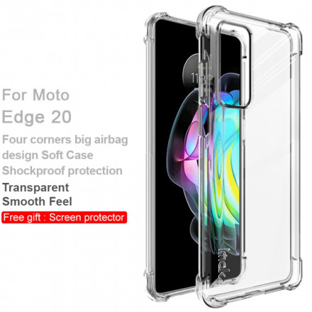 Capa transparente Edge 20 da Motorola com película de ecrã IMAK