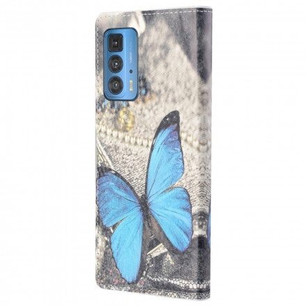 Capa Motorola Edge 20 Pro Butterfly Blue