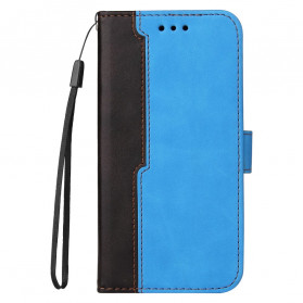 Capa de pele Vivo V21 5G Cor de dois tons