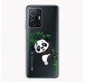 Xiaomi 11T Capa Panda Transparente sobre Bambu