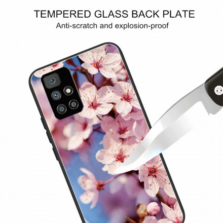 Xiaomi Redmi 10 Capa de vidro temperado Flores realistas