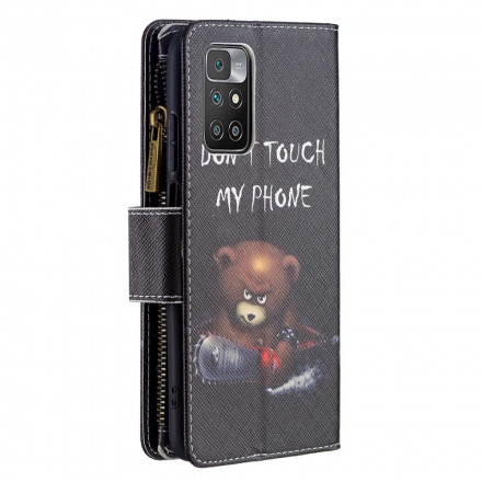 Xiaomi Redmi 10 Capa de bolso com Zipper Pocket Bear
