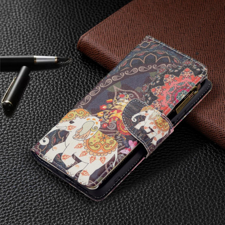 Xiaomi Redmi 10 Capa de bolso com zíper de elefante