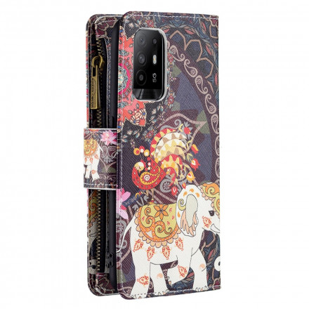 Capa de bolso do Elefante A94 5G em frente da capa de fecho de correr Capa de bolso do Elefante A94 5G em frente da capa de fecho de correr