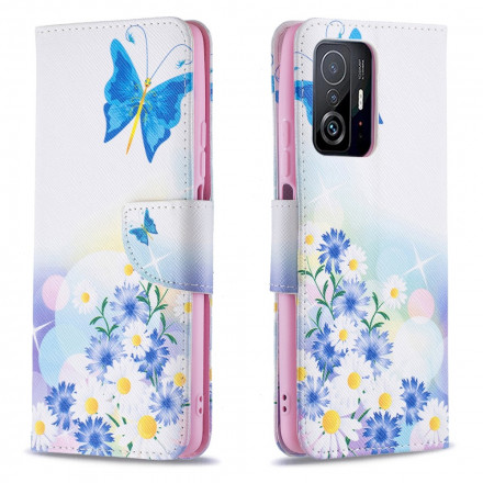 Xiaomi 11T / 11T Pro Case Butterflies e Flores Pintadas
