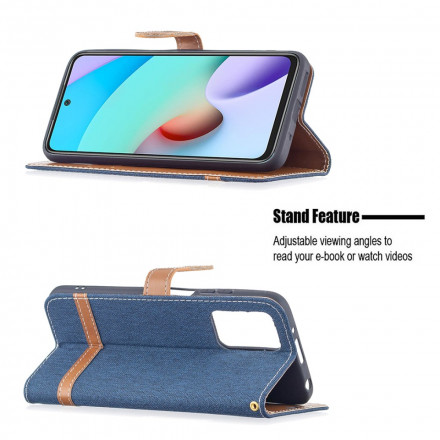 Xiaomi Redmi 10 Capa de tecido e tecido de couro Xiaomi Redmi 10 Capa de tecido e tecido de couro