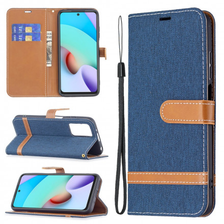 Xiaomi Redmi 10 Capa de tecido e tecido de couro Xiaomi Redmi 10 Capa de tecido e tecido de couro