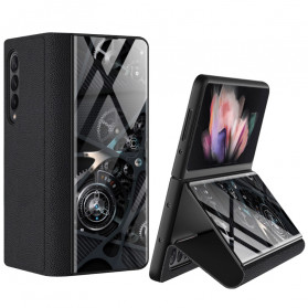 Tampa Flip Cover Samsung Galaxy Z Fold 3 5G Mecanismo de Vidro Temperado GKK