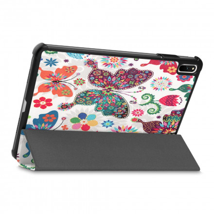 Capa inteligente Huawei MatePad 11 (2021) Butterflies e Flowers Retro