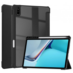 Capa inteligente Huawei MatePad 11 (2021) Couro e Costas Transparentes
