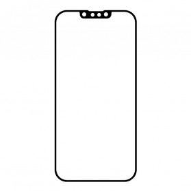 PelÃcula pelÃcula pelÃcula protectoraaa de ecrã de vidro temperado de contorno preto iPhone 13 / 13 Pro