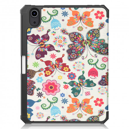 Capa Inteligente iPad Mini 6 (2021) Capa Stylus Flores Vintage