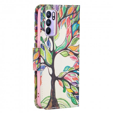 Capa Oppo ao Reno 6 5G Árvore Colorida