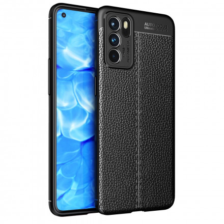 Oppo Reno 6 5G Capa de efeito couro LItchi