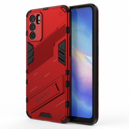 Capa removível de duas posições em frente ao Reno 6 5G